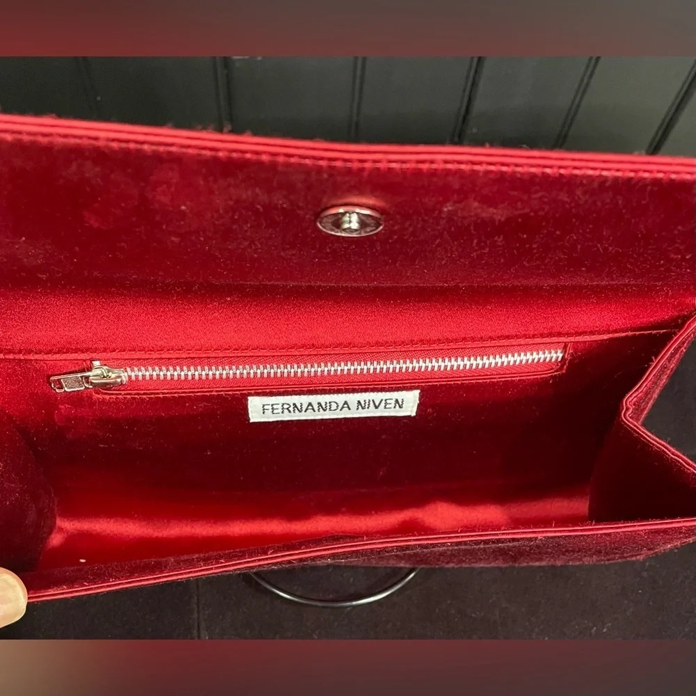 Fernanda Niven Red Chic Clutch